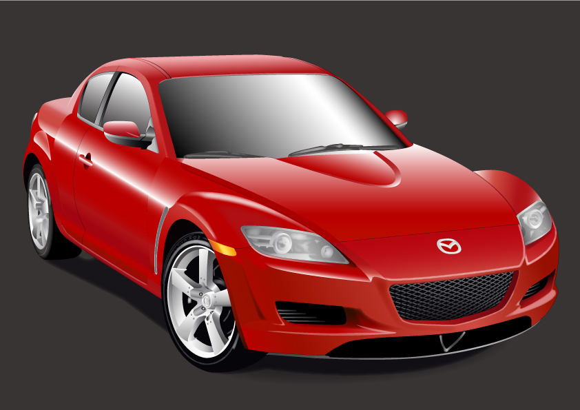 Illustratorzeichnung Mazda RX8